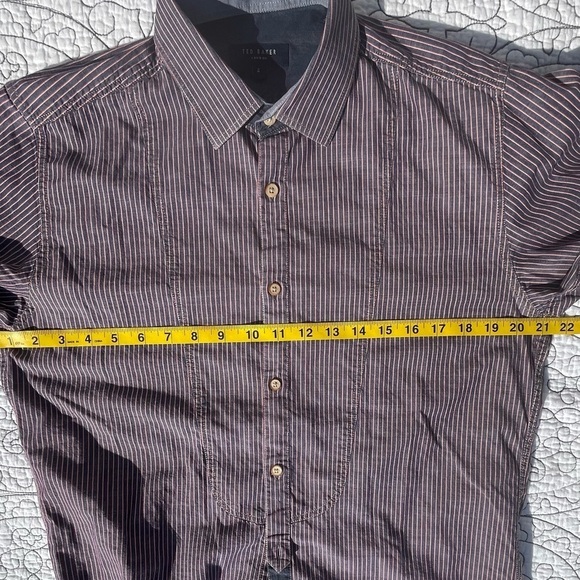 Ted Baker Men’s Blue Red Button Down Long Sleeve Business Casual Shirt Size 4 - Picture 5 of 10